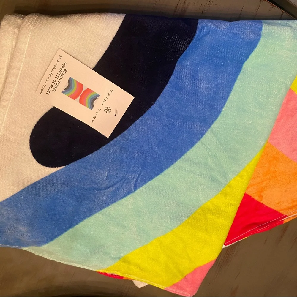 Trina Turk Beach Towel - Colorful and soft - 36”x68” - Brand new!